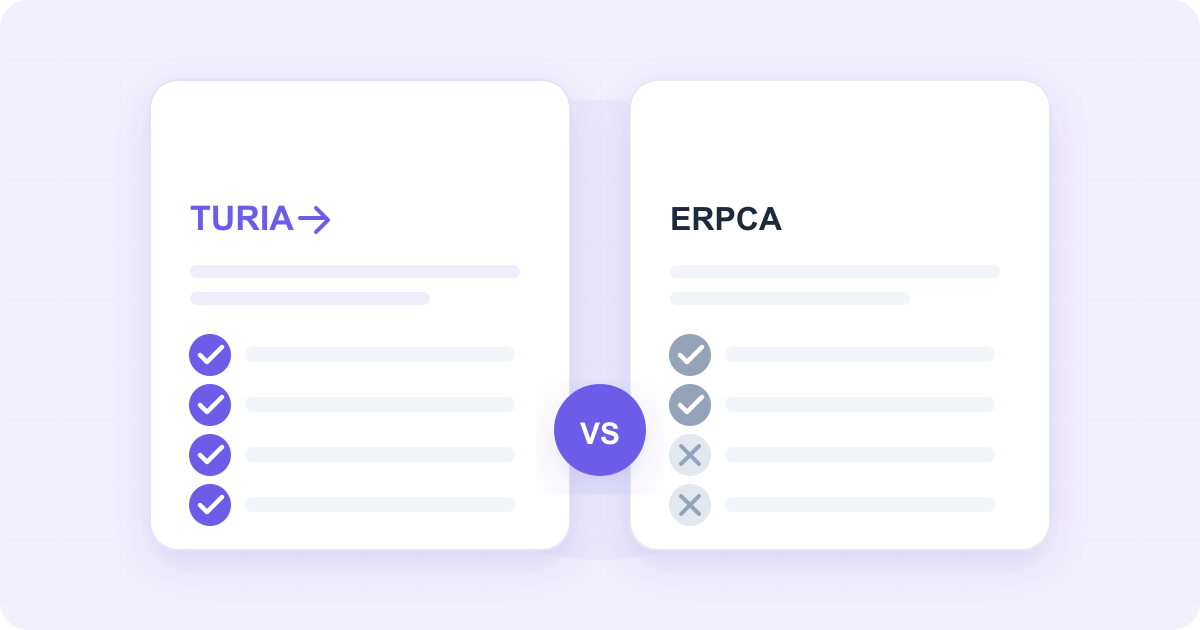 Turia vs. ERPCA: Comparison
